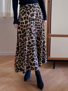 DAZY 女士豹纹宽松休闲时尚长裙猎豹印花 - 棕色 - 查看 7