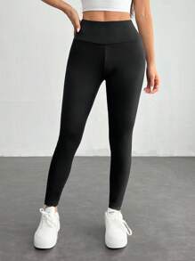 SHEIN PETITE 3 Confezioni Leggings da donna, comodi e morbidi, adatti per yoga, fitness, ciclismo e uso quotidiano