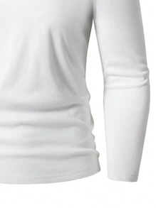 SHEIN 5pcs/Set Minimalist Style Round Neck Long Sleeve T-Shirts For Teenage Boys, 5 Colors
