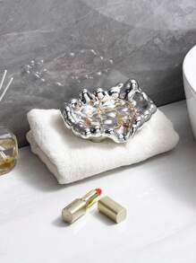 1 pieza Plato de jabón con forma de nube, creativo, sin perforaciones, soporte de jabón escurridor, bandeja de jabón de plástico duradero para decoración del baño, regalo para el hogar, decoraciones navideñas, regalo de boda, playa de verano, blanco y azul estético