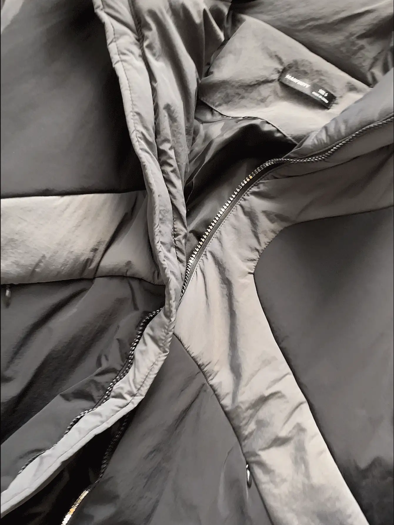 PAVTROS 男士休闲加垫拉链立领夹克，撞色，保暖冬季外套 - 黑色 - 查看 3