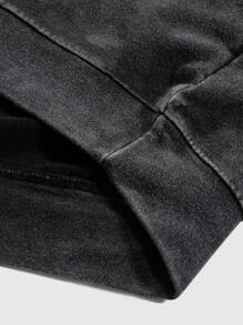 Manfinity EMRG Sudadera con capucha casual con lavado vintage con estampado de letras y coche, manga larga con gráfico para salir en primavera y otoño, regalo para amigos, esposo, novio