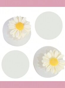 Daisy & Sunflower Silicone Mold Set - Professional Tools For Ting, S & Making Reusable Flower Embossing Mat For Buttercream, Gum Paste, Clay Crafts Non-Stick Easy Release Design - Essential For Wedding Cakes, Spring Desserts & DIY Flowers - Light Grey - View 4