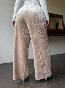 Calvaya Straight Wide Leg Pants Women Autumn/Winter New Gold Velvet Diamond Velvet Pants Tie Dye Casual Loose Pants