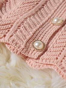 Chiquease Áo khoác cardigan ngắn xếp nếp xếp tầng dài tay màu tương phản mùa thu cho nữ - Nhiều màu - Xem 3