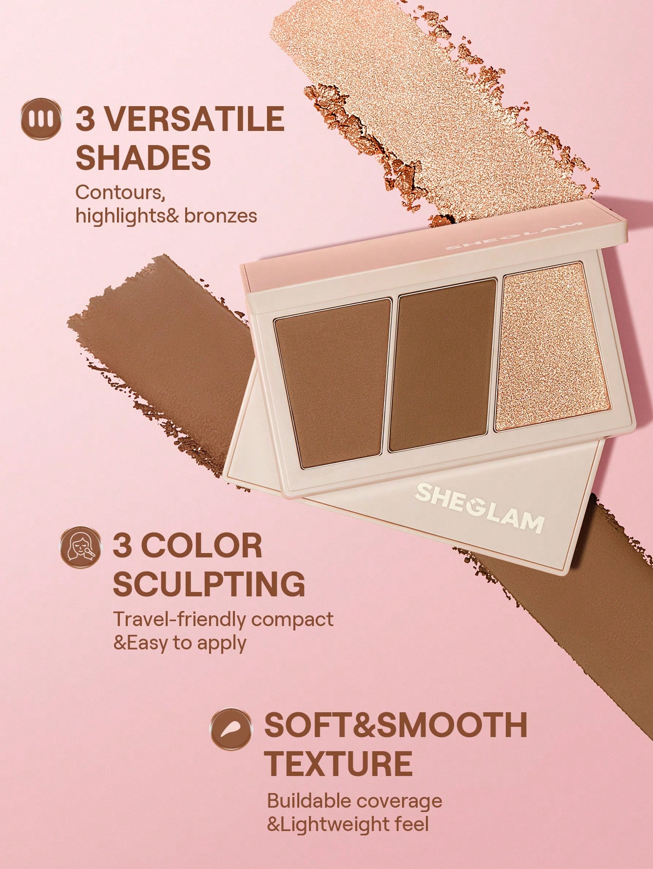 Trio Hero Face Palette-Sand 4