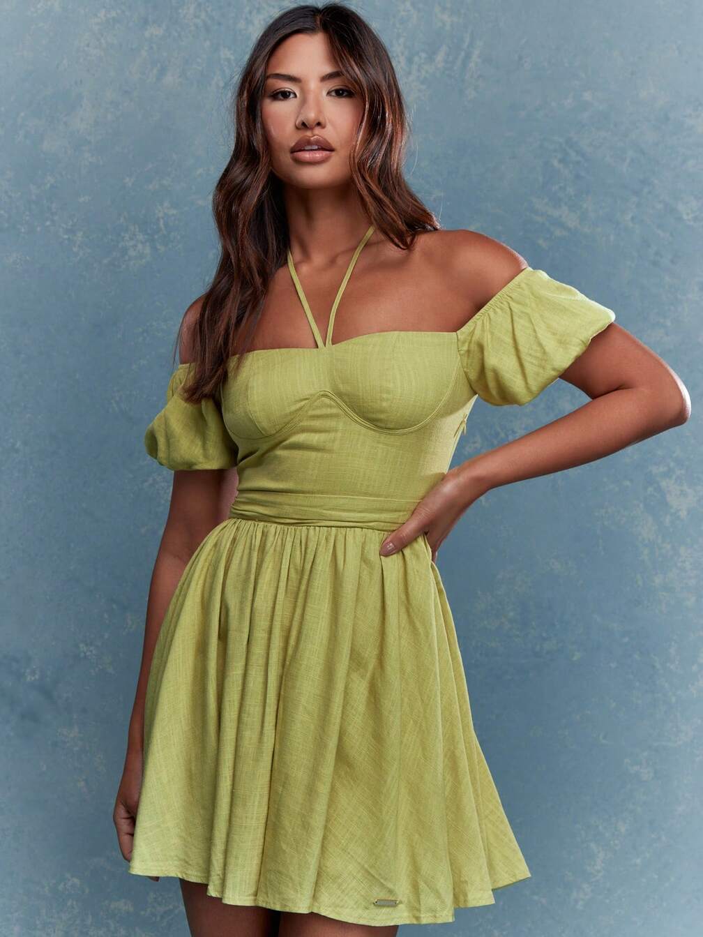 corset puff sleeve midi dress Slain Puff Sleeve Corset Midi Dress | Disturbia