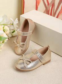 Chaussures bébé anti-dérapantes pour filles tout-petites avec décoration de nœud, pour l'automne/hiver