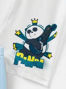 We Bare Bears X SHEIN 3pcs Tween Boy Cartoon Bear Print Comfortable Boxer Briefs - Multicolor - View 3