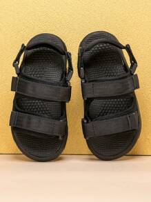 Boys' Comfortable Fashionable Casual Lightweight Breathable Sports Sandals, Summer - Black - View 7