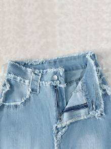 Quần Jeans Skinny Jeans Thời Trang Đường Phố Thường Ngày Cho Nữ - Màu xanh lam - Xem 3