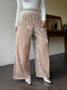 Calvaya Straight Wide Leg Pants Women Autumn/Winter New Gold Velvet Diamond Velvet Pants Tie Dye Casual Loose Pants