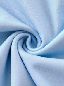 TOM & JERRY X SHEIN Baby Girl Cartoon Print Cute Blue Long Sleeve Bodysuit