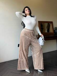 Calvaya Straight Wide Leg Pants Women Autumn/Winter New Gold Velvet Diamond Velvet Pants Tie Dye Casual Loose Pants