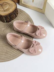 全新秋季儿童女童时尚平底舞厅可爱玛丽珍鞋学生户外舒适校鞋 - 粉色 - 查看 5