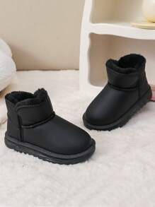 Botas de nieve para niños de uso casual con forro térmico negro - Negro - Ver 3