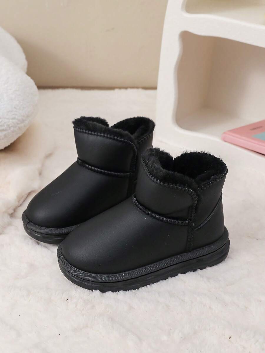 Botas de nieve para niños de uso casual con forro térmico negro - Negro - Ver 1