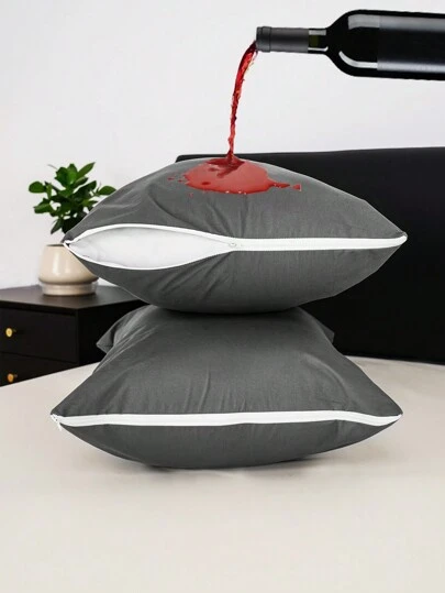 2 piezas Protectores impermeables de almohada (2 juegos) - Hechos de material TPU transpirable y de baja alergenicidad, 2 fundas de almohada con cierre de cremallera