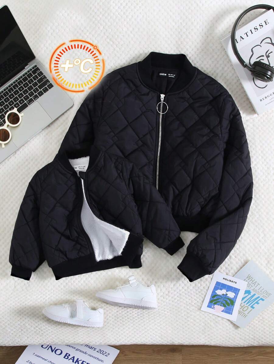 SHEIN 2 件套时尚羊毛夹克，适合母女搭配家庭装，单独出售