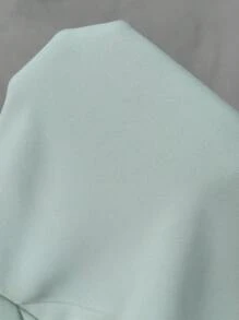 SHEIN Unity Áo khoác Blazer họa tiết hoa 3D trơn màu thanh lịch cỡ lớn có eo thắt chặt - màu xanh lá - Xem 6