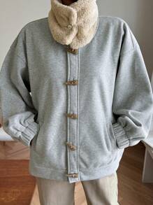 DAZY Women Button Front Long Sleeve Pocket Casual Jacket, Everyday Wear