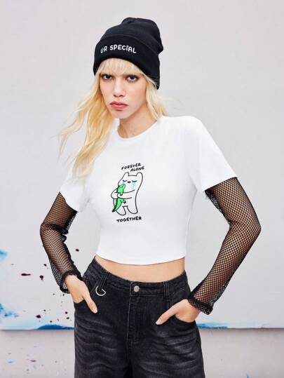 Coolman 艺术家休闲拼色圆领宽松 T 恤图案 T 恤，适合女士、假日、度假、春季、节日、伊比沙岛装扮、西方服饰