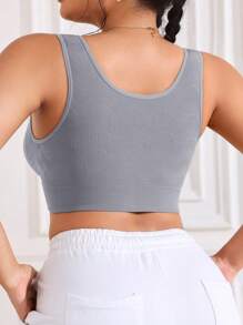 NudeFit 1pc Seamless Textured Wireless Bra For Women - Light Grey - View 2