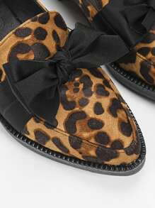 CUCCOO CURVES Wide Fit Thick Sole Platform Flat Pointed Toe Solid Color Black Depth Low Cut Lace Up English Style Ballet Flats For Women For Christmas And New Year Holiday Vibe Fall And Winter - Multicolor - View 6