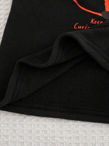 Cozy Pixies Pull-over à col montant à manches longues, motif ours de dessin animé pour bébé garçon, en tricot doux - Noir - Voir 8