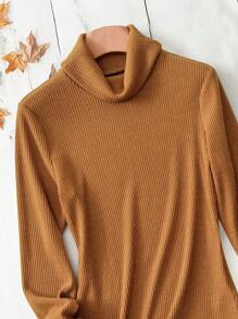 Rusticease Orange Turtleneck Sweater Women Sweaters Thermal Winter Outfits