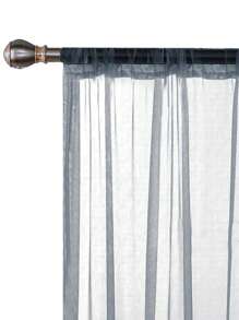 1 pièce Panneau de rideau en voile transparent avec poche pour tringle, léger et transparent pour chambre à coucher, bureau à domicile, salon, décoration de balcon