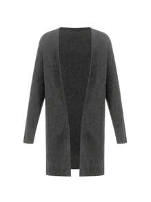 Men's Solid Color Casual Versatile Knitted Long Sleeve Cardigan Sweater - Grey - View 5
