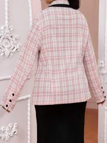 SHEIN Lady Abrigos largos de manga larga elegantes para trabajo de talla grande para otoño e invierno, abrigos de invierno para mujeres, abrigo rojo, blusa rosa claro, conjuntos de ropa de invierno para mujeres