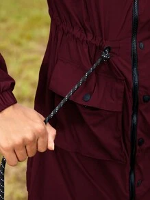 In My Nature In My Nature Impermeabile da donna con cerniera frontale, maniche lunghe, tasche, minimalista, casual, per uso esterno