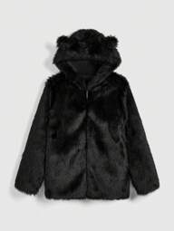 unknown fur jacket y2k grunge ギャル Y2K Grunge Fur Knitted Jackets Double Zipper Vintage Cropped