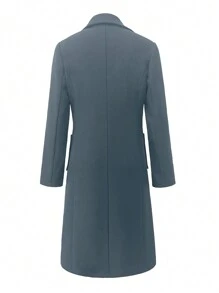 Áo khoác dài ve khuy kép thời trang thu đông cho nữ - Màu xanh lam - Xem 2