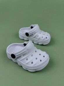 1pair Breathable Cartoon Design Anti-Slip Soft Hollow Hole Baby Slippers,Comfortable Wear Indoor & Outdoor Two-Way Sandals - Multicolor - View 2