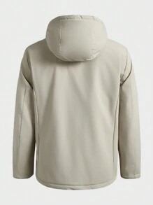 Gym Rark Boyfriend Style Men's Casual Drawstring Hooded Sportswear Jacket, Autumn - Apricot - View 2