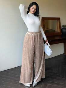 Calvaya Straight Wide Leg Pants Women Autumn/Winter New Gold Velvet Diamond Velvet Pants Tie Dye Casual Loose Pants
