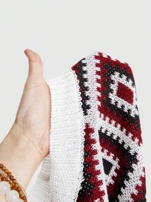 Manfinity VCAY 秋冬大码男士针织无袖毛衣背心 - 彩色 - 查看 6