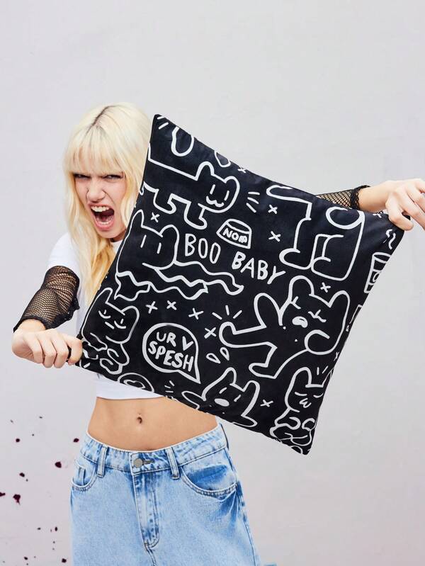 Coolman Funda de cojín con patrón de dibujos animados lindos, para uso en el hogar