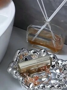 1 pieza Plato de jabón con forma de nube, creativo, sin perforaciones, soporte de jabón escurridor, bandeja de jabón de plástico duradero para decoración del baño, regalo para el hogar, decoraciones navideñas, regalo de boda, playa de verano, blanco y azul estético