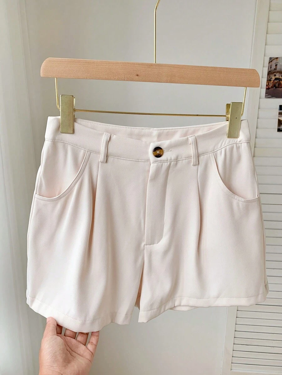 Comfortcana Short taille haute à plis - Nude - Voir 1
