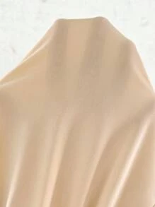 Chiquease Set de 2 piezas con top de manga larga ajustado y hombros descubiertos y falda de cintura alta, conjunto casual para mujer, otoño - Albaricoque - Ver 7