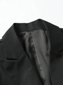 Calvornis Plus Size Men Business Peak Lapel Single Button Suit Jacket And Pants Set