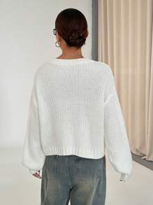 Flirla Women's Casual Street Style Twist Knit Sweater, Winter