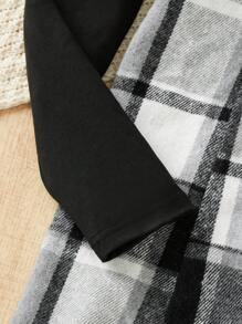 3pcs Checked Suit Set: Plaid Lapel Vest, Pencil Skirt & Fitted Turtleneck Top, For Teenage Girls Commuting Urban Casual Formal Wear, Autumn/Winter