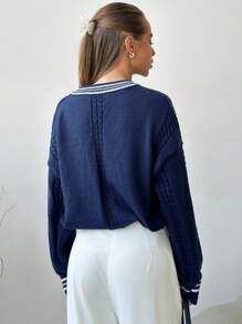 Aloruh Women 2 In 1 Collared Sweater, Warm For Commuting In Autumn/Winter - Grey - View 4