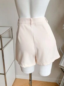 Comfortcana Short taille haute à plis - Nude - Voir 2
