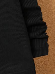 Sweter termiczny z wysokim kołnierzem dla chłopców, uniwersalny na wiosnę i jesień